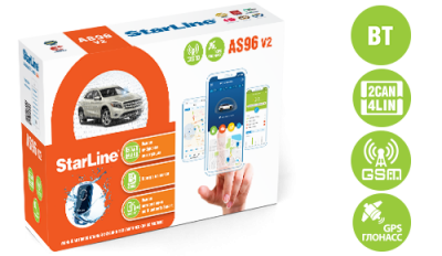 Автосигнализация c автозапуском StarLine AS96v2 BT 2CAN+4LIN GSM-GPS Снято с производства 