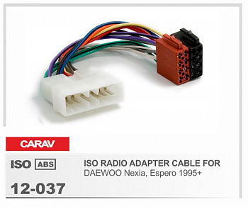 12-037 ISO RADIO ADAPTER DAEWOO Nexia, Espero 1995+