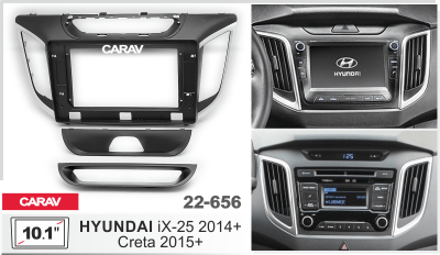 22-656 Рамка 10.1" HYUNDAI: iX-25 (2014+); Creta (2015+)