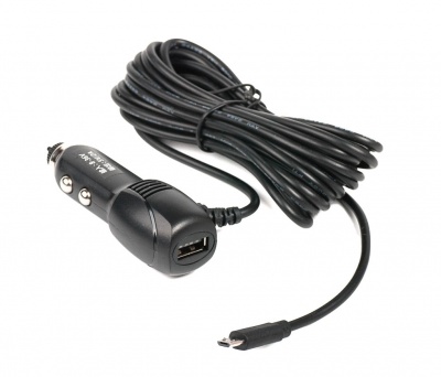 Кабель питания для видеорегистратора micro USB RECXON AZU-3 с гнездом USB 