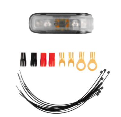 Набор проводов для 2-кан усилителя 8AWG Silver=ECO (ACV KIT 2.8SL)