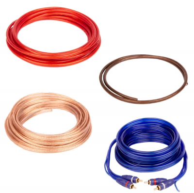 Набор проводов для 2-кан усилителя 8AWG Silver=ECO (ACV KIT 2.8SL)