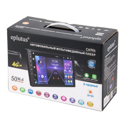 EPLUTUS CA904 2 DIN 9" c GPS  Android 10.1 ПЛАНШЕТ у/р Ш/В 178х100 мм