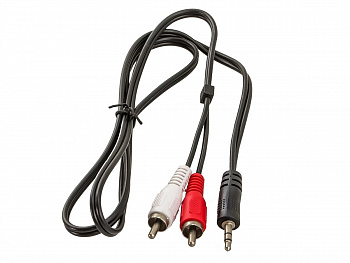 Кабель аудио AURA -J033 AUX переходник. 3,5 jack ---> 2RCA audio
