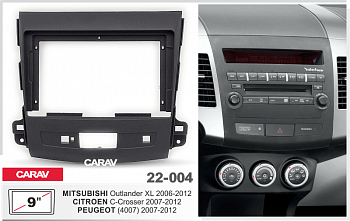 22-004 Рамка 9" CITROEN:C-Crosser (2007-2012);MITSUBISHI:Outlander XL (2006-2012);4007 (2007-2012)