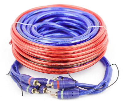 Набор проводов для 4-кан усилителя 8AWG Silver=ECO (ACV KIT 4.10SL)