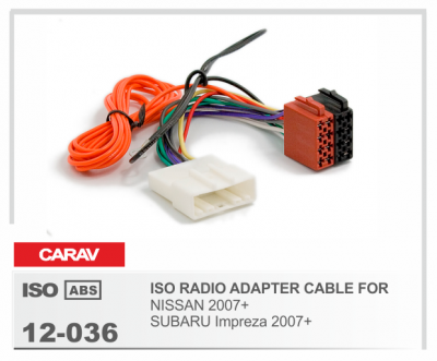 12-036 ISO RADIO ADAPTER NISSAN 2006+ (select models) / SUBARU 2007+ (select models) / OPEL Movano 2