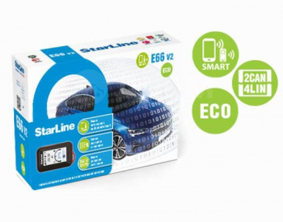 Автосигнализация StarLine E66 BT 2CAN+4LIN GSM ECO