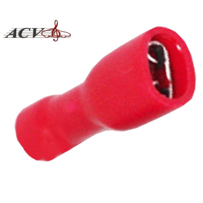 Клемма акустическая, красная W=4.8/22-16AWG ACV RM37-1409 (изолированная)