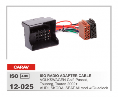 12-025 ISO RADIO ADAPTER VW/AUDI/Skoda/Opel/Seat