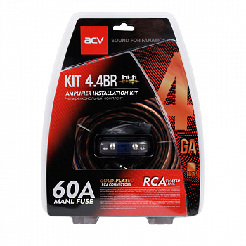 Набор проводов для 4-кан усилителя ACV KIT 4.4BR Bronze=Light 4AWG