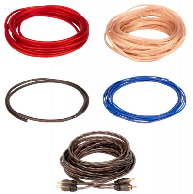 Набор проводов для 2-кан усилителя 8AWG Bronze=Light (ACV KIT 2.8BR)