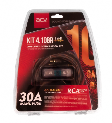 Набор проводов для 4-кан усилителя 10AWG Bronze=Light (ACV KIT 4.10BR)
