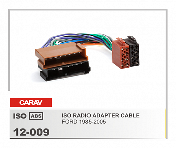 12-009 ISO RADIO ADAPTER FORD 1985-2005 / JAGUAR 1987-2001 / LINCOLN 1986-2002 / MERCURY 1986-2001