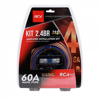 Набор проводов для 2-кан усилителя 4AWG Bronze=Light (ACV KIT 2.4BR)