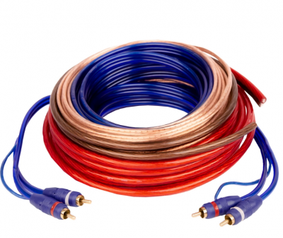 Набор проводов для 2-кан усилителя 8AWG Silver=ECO (ACV KIT 2.8SL)